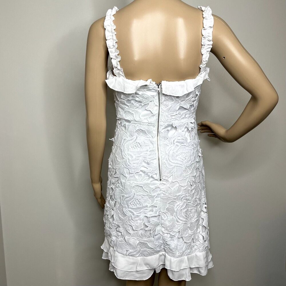 Lulus Deep In Love White Ruffled Lace Dress - Picture 3 of 8
